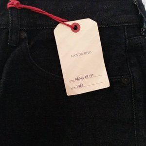 Lands' End Men's Wash Black 5-Pocket Jeans 35W x 30L NWT